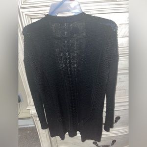 Black see through cardigan